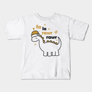 Fa la rawr rawr Christmas Dino Kids T-Shirt